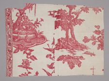 Curtain Fragment, England, late 18th century. Creator: Unknown