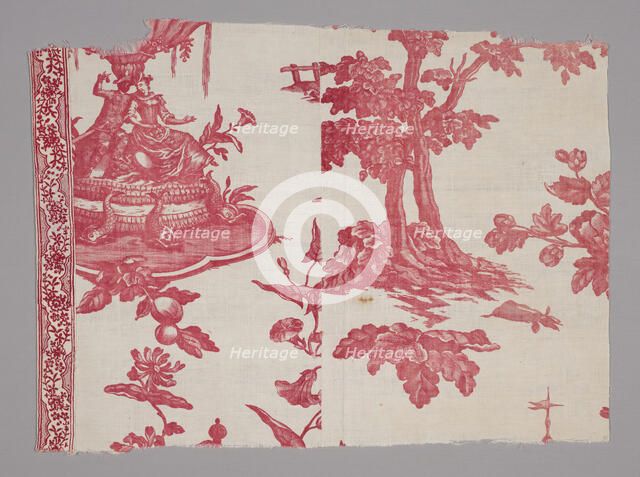 Curtain Fragment, England, late 18th century. Creator: Unknown.