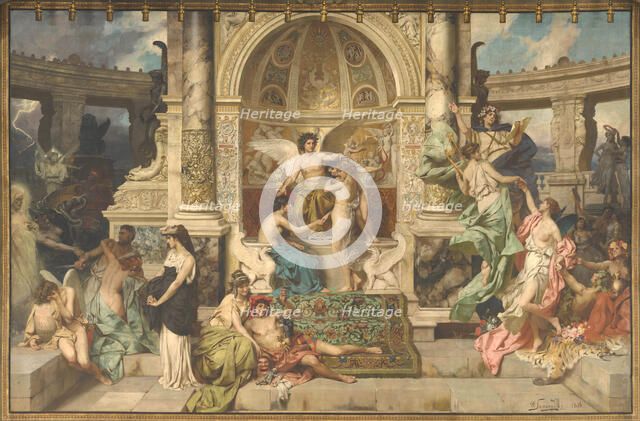 Curtain of the Juliusz Slowacki Theatre in Krakow , 1894. Creator: Siemiradzki, Henryk (1843-1902).