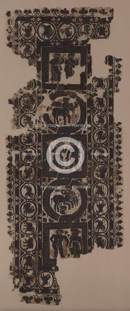 Curtain Panel with Scenes of Merrymaking, 500s. Creator: Unknown.