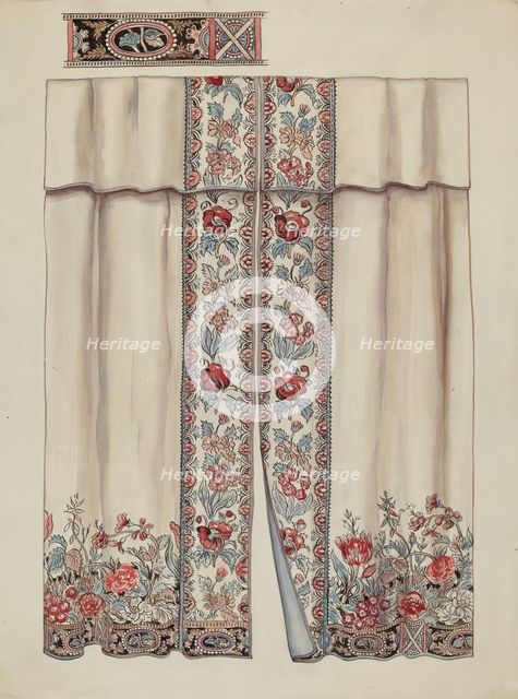 Curtains, c. 1937. Creator: Lillian Causey.