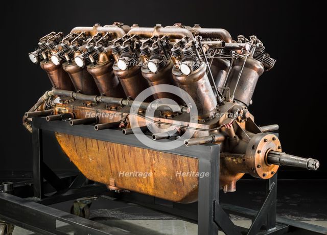 Curtiss V-4, V-12 Engine, Circa 1915. Creator: Curtiss Aeroplane and Motor Company.