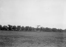 Curtiss Airplane - Tests And Demonstrations; Twin Engine Biplane, Potomac Park, 1916. Creator: Harris & Ewing