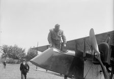 Curtiss Airplane Tests And Demonstrations; Twin Engine Biplane, Potomac Park, 1916. Creator: Harris & Ewing