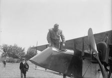 Curtiss Airplane Tests And Demonstrations; Twin Engine Biplane, Potomac Park, 1916. Creator: Harris & Ewing