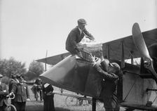 Curtiss Airplane Tests And Demonstrations; Twin Engine Biplane, Potomac Park, 1916. Creator: Harris & Ewing