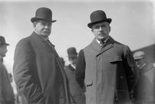 Curtiss Airplane, Tests of Curtiss Plane For Army - Secretary of War Dickinson And Gen. Wood, 1912. Creator: Harris & Ewing