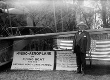 Curtiss Airplane - Curtiss Hydroaeroplane, or Flying Boat Exhibited at House Office Building, 1917. Creator: Harris & Ewing