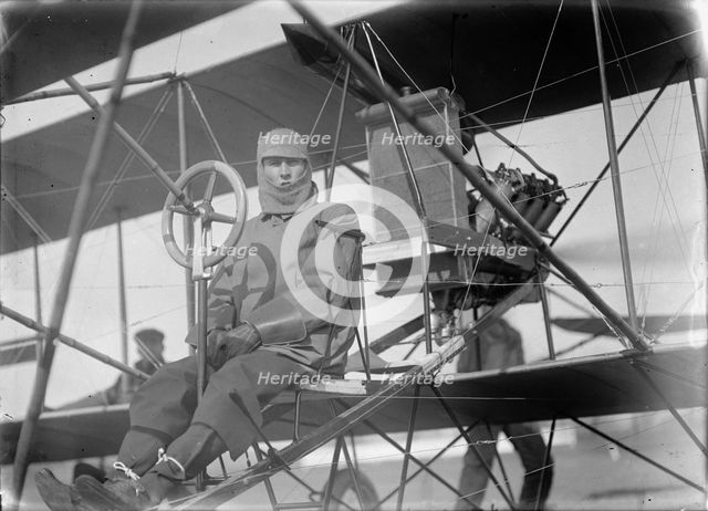 Curtiss Airplane - J.A.D. McCurdy, Aviator, 1912. Creator: Harris & Ewing.