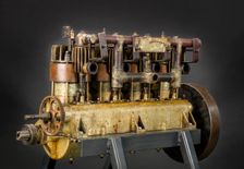 Curtiss C-4 or D-4, In-line 4 Engine, ca. 1907. Creator: Curtiss Aeroplane and Motor Company