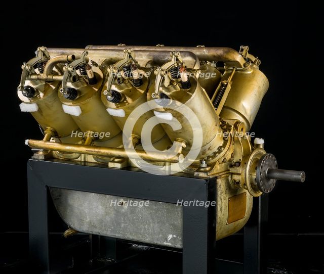 Curtiss Modified Model L, V-8 Engine, Circa 1910. Creator: Curtiss Aeroplane and Motor Company.