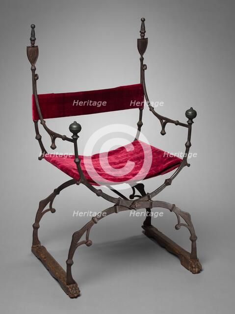 Curule (Folding) Chair, c. 1450-1500. Creator: Unknown.
