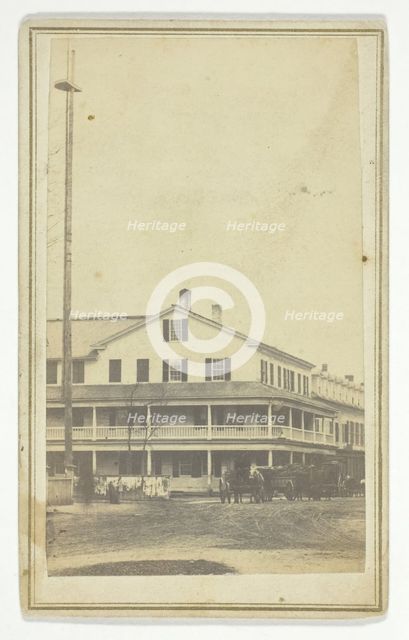 Cushing's Photographic Rooms, Woodstock, Vermont, USA, 19th century.  Creator: W. A. King.