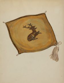 Cushion Top, c. 1936. Creator: Florence Huston