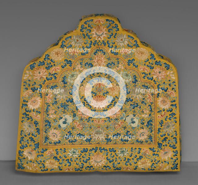 Cushion Cover, China, Qing dynasty (1644-1911), 1800/25. Creator: Unknown.
