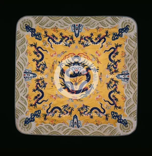 Cushion Cover, China, Qing dynasty (1644-1911), 1801/25. Creator: Unknown.