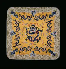 Cushion Cover, China, Qing dynasty (1644-1911), 1801/25. Creator: Unknown