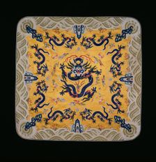 Cushion Cover, China, Qing dynasty (1644-1911), 1801/25. Creator: Unknown