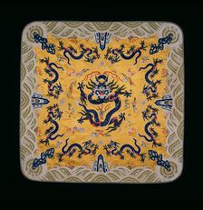 Cushion Cover, China, Qing dynasty (1644-1911), 1801/25. Creator: Unknown