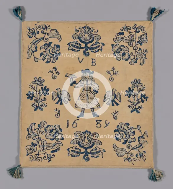 Cushion Cover, England, 1689. Creator: Unknown.
