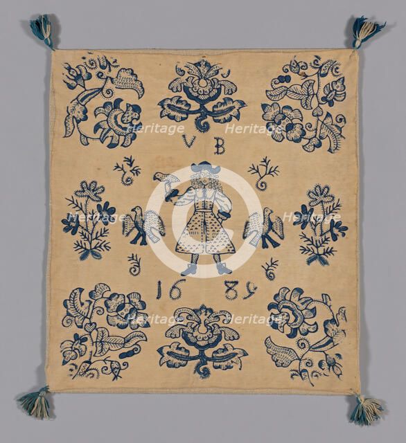 Cushion Cover, England, 1689. Creator: Unknown.