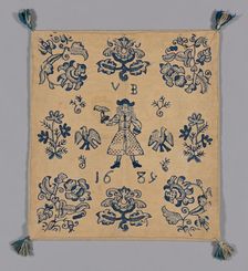 Cushion Cover, England, 1689. Creator: Unknown