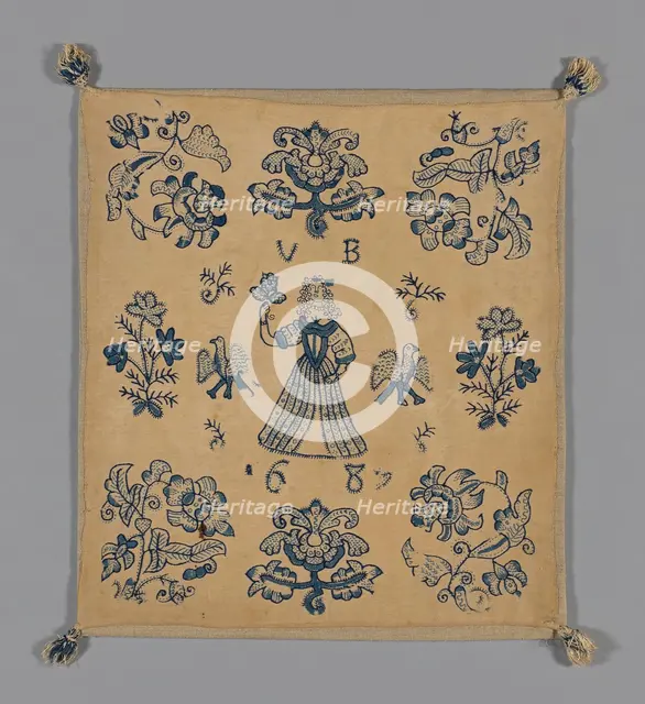 Cushion Cover, England, 1689. Creator: Unknown.