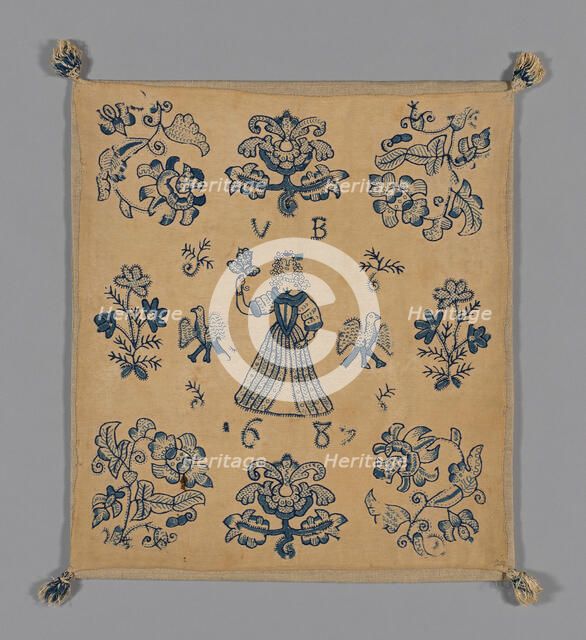 Cushion Cover, England, 1689. Creator: Unknown.