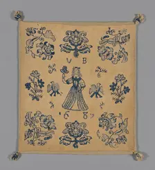Cushion Cover, England, 1689. Creator: Unknown
