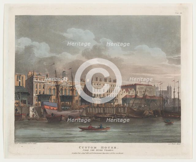 Custom House, August 1, 1808., August 1, 1808. Creator: J. Bluck.