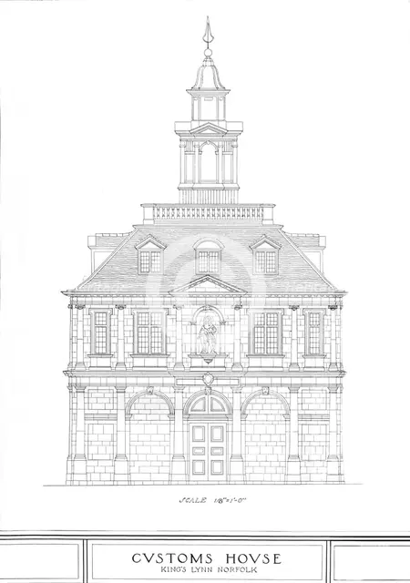 Custom House, King's Lynn, Norfolk, 1925. Artist: Unknown.