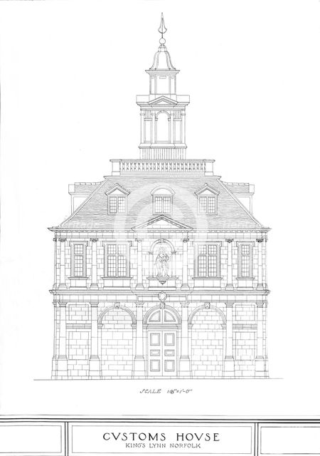 Custom House, King's Lynn, Norfolk, 1925. Artist: Unknown.