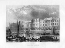 Custom House, London, 19th century.Artist: J Woods
