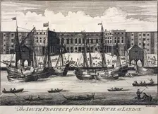 Custom House, London, c1750. Artist: Benjamin Cole