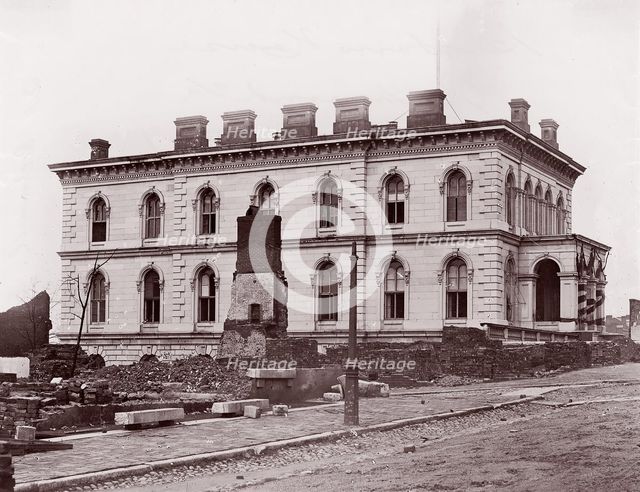 Custom House, Richmond, Virginia (after evacuation), 1861-65. Creator: Alexander Gardner.