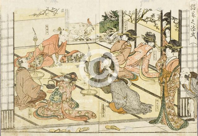 Customer Entertained in the Yoshiwara, 1804. Creator: Kitagawa Utamaro.