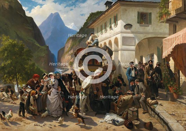 Customs at the Simplon, 1880. Creator: Giraud, Pierre François Eugène (1806-1881).