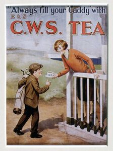 CWS Tea advertising card, 1920s. Creator: Unknown