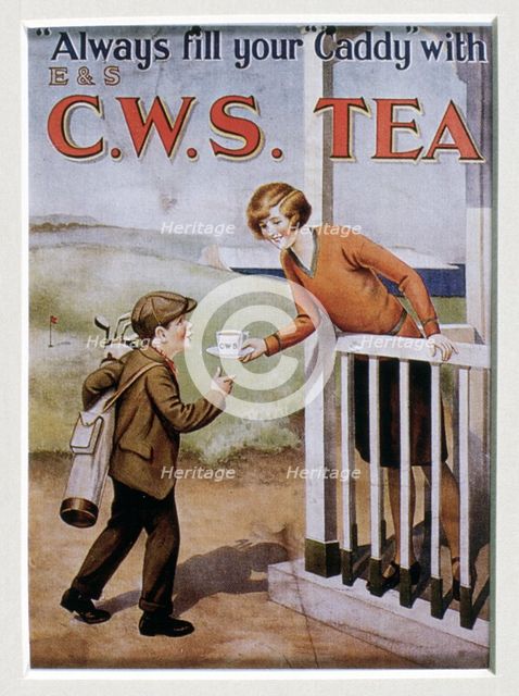 CWS Tea advertising card, 1920s. Creator: Unknown.