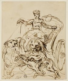 Cybele on Chariot Drawn by Lions, 1738. Creator: John Vanderbank