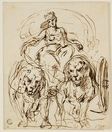 Cybele on Chariot Drawn by Lions, 1738. Creator: John Vanderbank