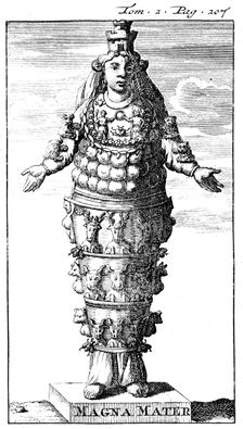 Cybele, or Magna Mater (Great Mother), Phrygian/Roman goddess, 1702