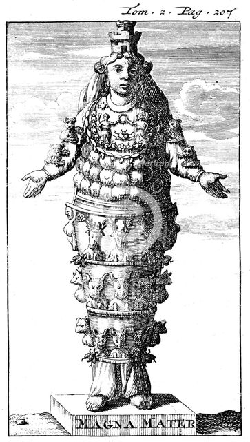 Cybele, or Magna Mater (Great Mother), Phrygian/Roman goddess, 1702. Artist: Unknown