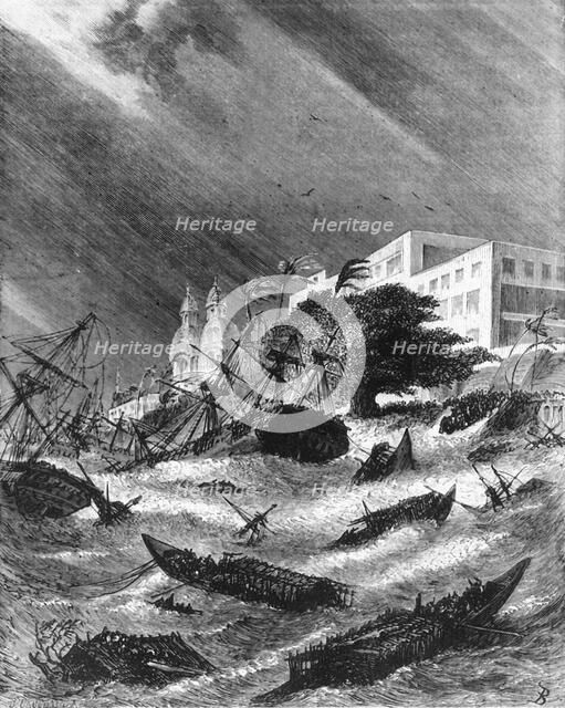 'Cyclone at Calcutta', c1891. Creator: James Grant.