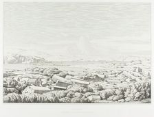 Cyclades: the Porticos of Philip, Port of Dhílos, Rinea (or Greater Dhílos) and Tínos, 1846. Creator: Theodore Caruelle d'Aligny