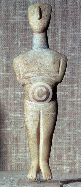 Cycladic marble figure, 25th century BC. Artist: Unknown