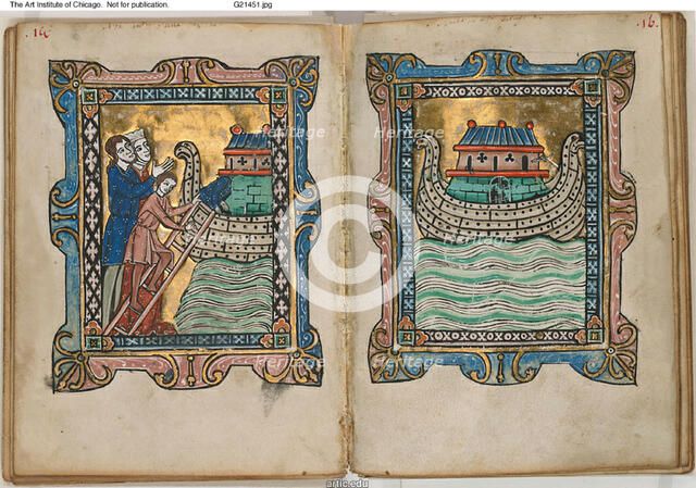 Cycle of Old and New Testament Images, Possibly Prefatory Cycle for a Psalter, c.1250. Creator: Unknown.