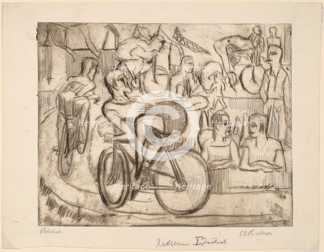 Cycle Race, 1926. Creator: Ernst Kirchner.