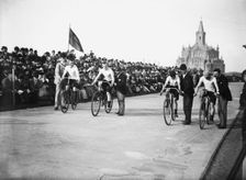 Cycle race, Malmö, Sweden, c1910. Creator: Unknown