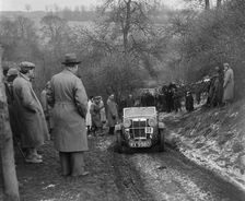 Cycle-winged MG J2 of JR Temple competing at the Sunbac Colmore Trial, Gloucestershire, 1933. Artist: Bill Brunell